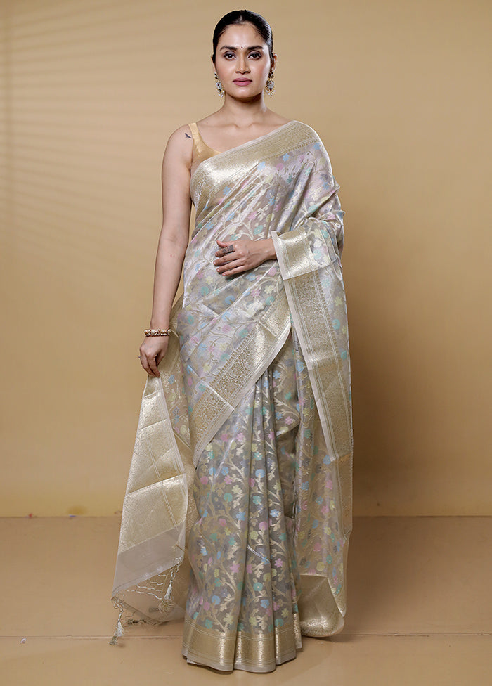 Gold Tissue Silk Saree With Blouse Piece