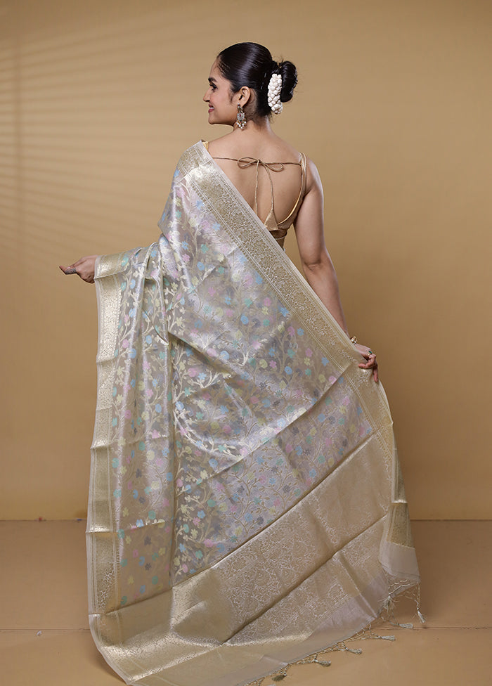 Gold Tissue Silk Saree With Blouse Piece