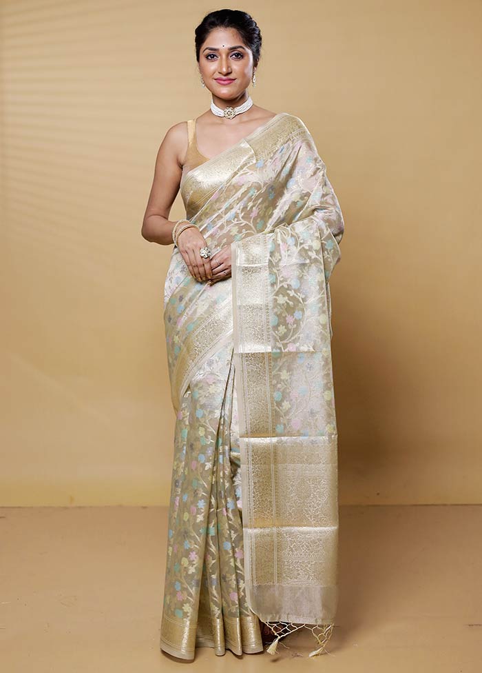 Gold Tissue Silk Saree With Blouse Piece