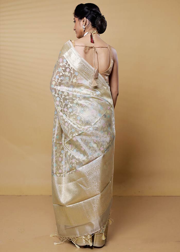 Gold Tissue Silk Saree With Blouse Piece