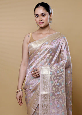 Gold Tissue Silk Saree With Blouse Piece