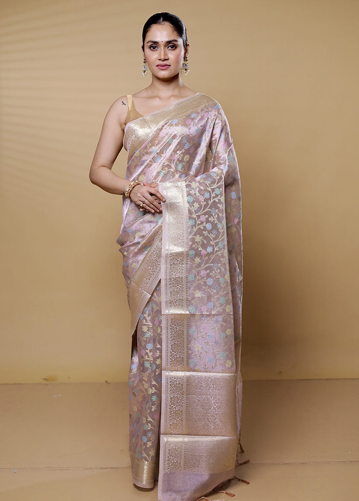 Gold Tissue Silk Saree With Blouse Piece