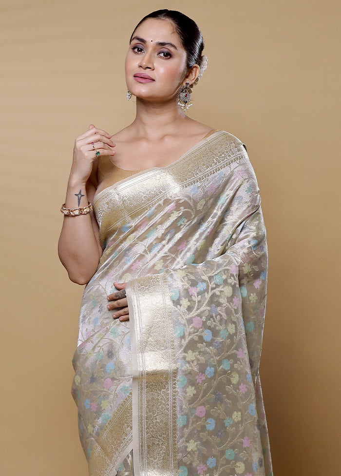 Gold Tissue Silk Saree With Blouse Piece