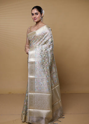 Gold Tissue Silk Saree With Blouse Piece