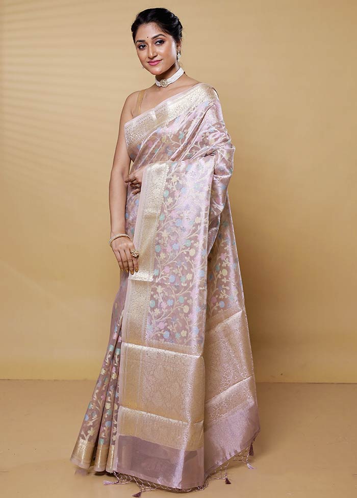 Gold Tissue Silk Saree With Blouse Piece