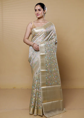 Gold Tissue Silk Saree With Blouse Piece