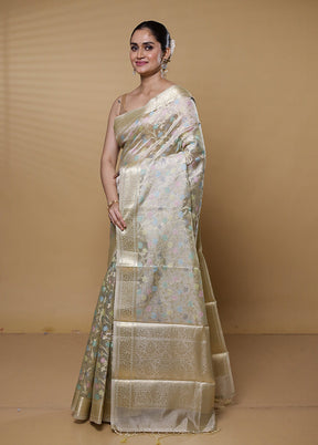 Gold Tissue Silk Saree With Blouse Piece