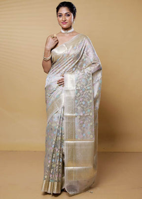 Gold Tissue Silk Saree With Blouse Piece