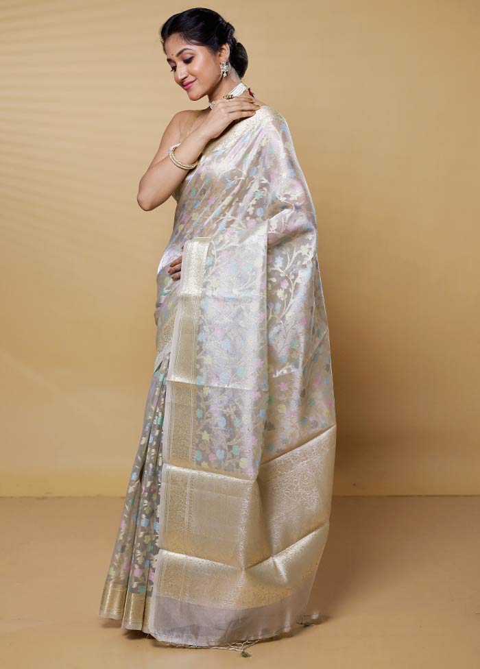 Gold Tissue Silk Saree With Blouse Piece