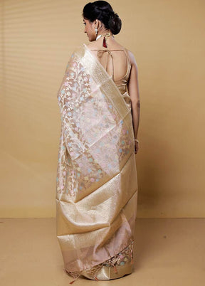 Gold Tissue Silk Saree With Blouse Piece