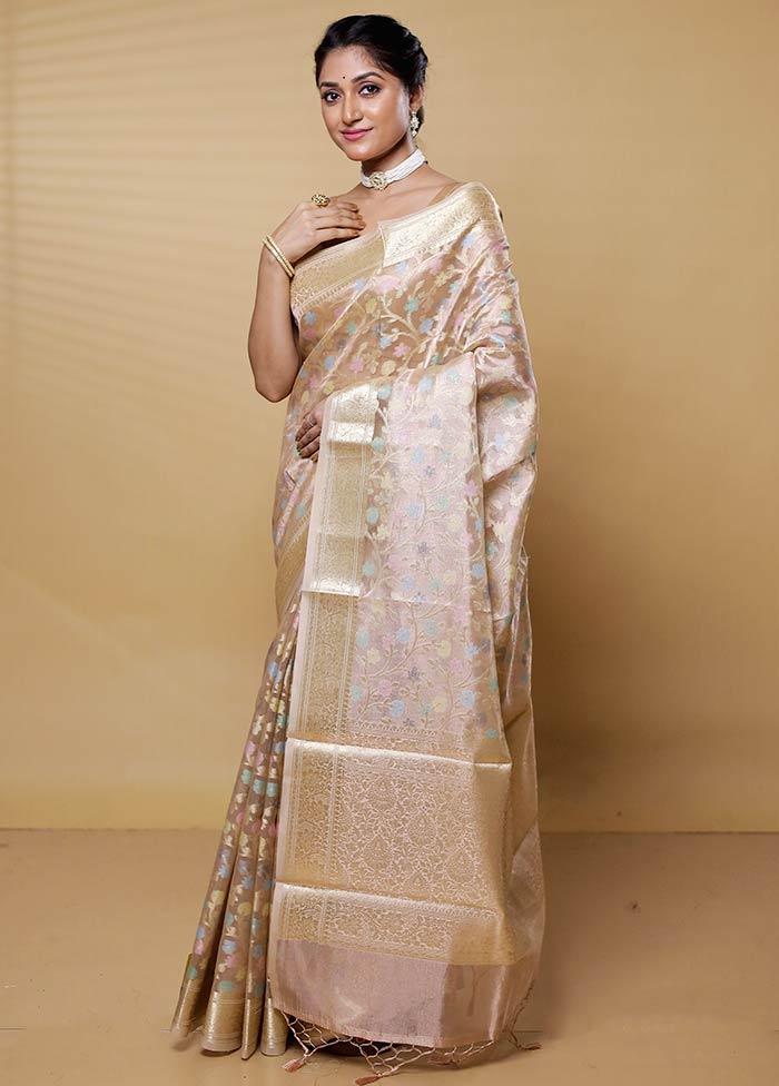 Gold Tissue Silk Saree With Blouse Piece