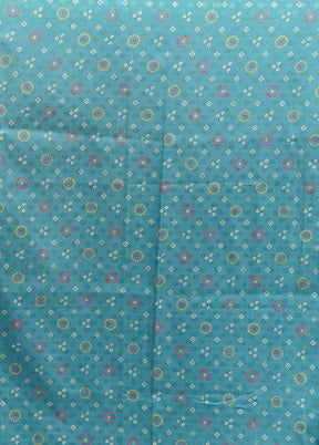 Blue Dupion Silk Saree With Blouse Piece