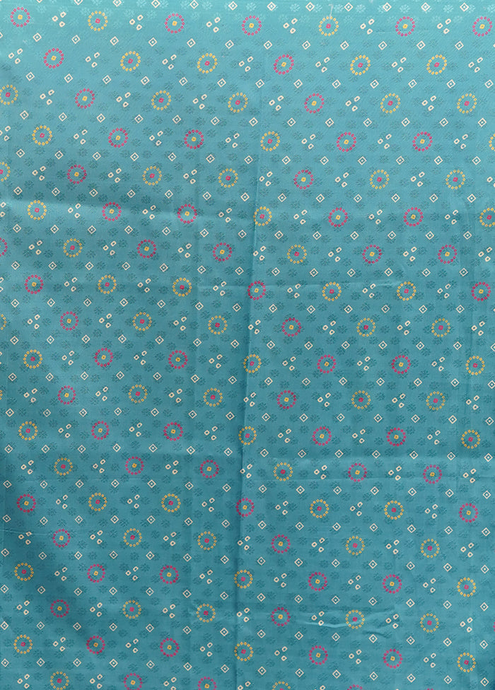 Blue Dupion Silk Saree With Blouse Piece