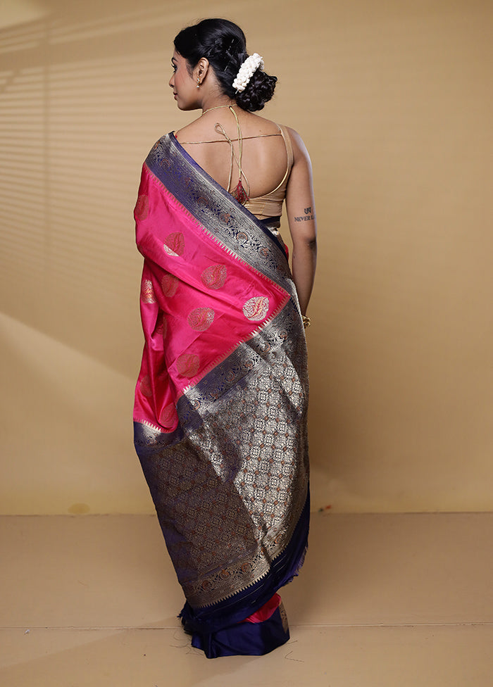 Pink Georgette Saree With Blouse Piece