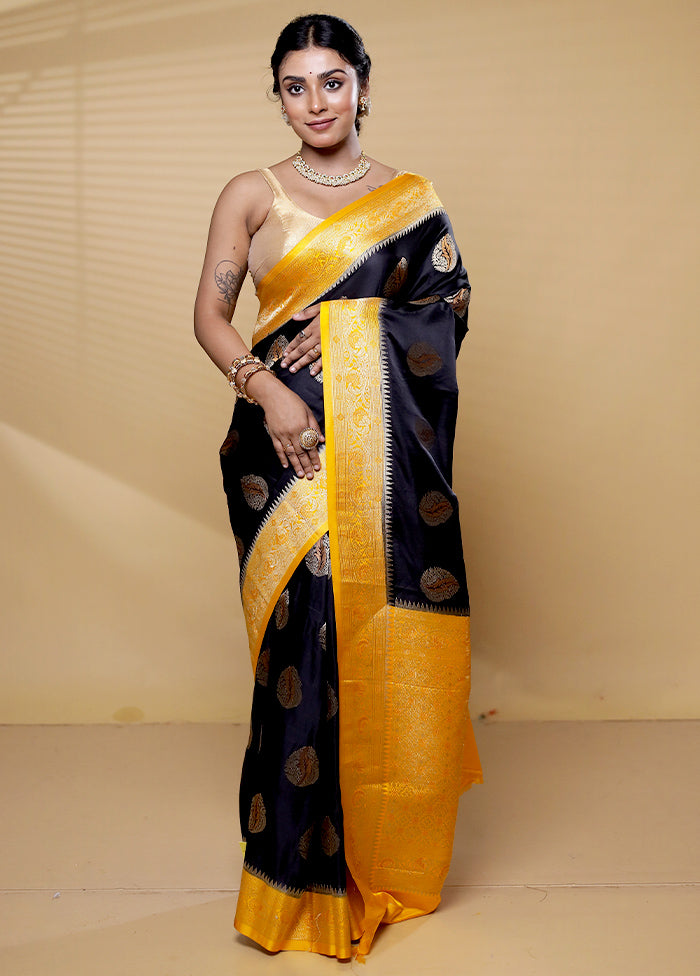 Black Georgette Saree With Blouse Piece