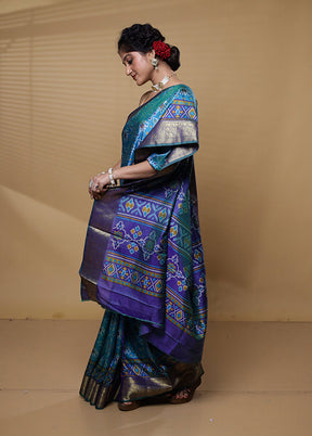 Multicolor Dupion Silk Saree With Blouse Piece