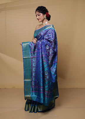 Multicolor Dupion Silk Saree With Blouse Piece