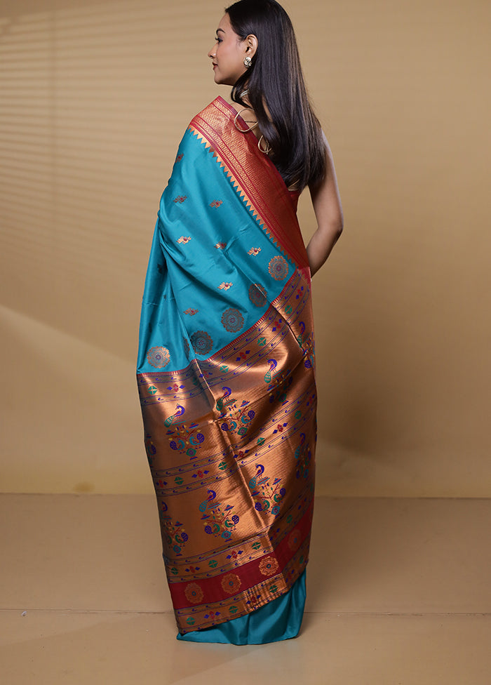 Green Dupion Silk Saree With Blouse Piece