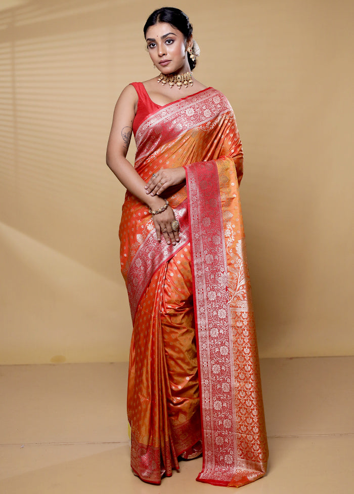 Pink Dupion Silk Saree With Blouse Piece