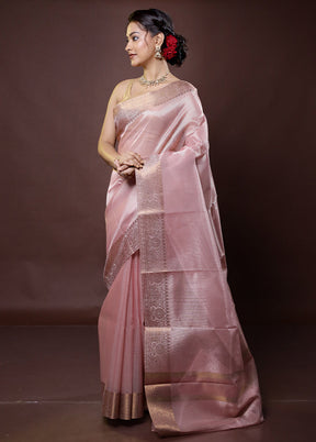 Pink Kota Cotton Saree With Blouse Piece