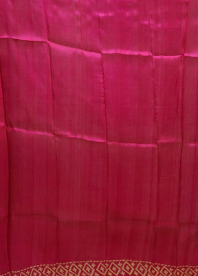 Blue Printed Pure Silk Saree Without Blouse Piece