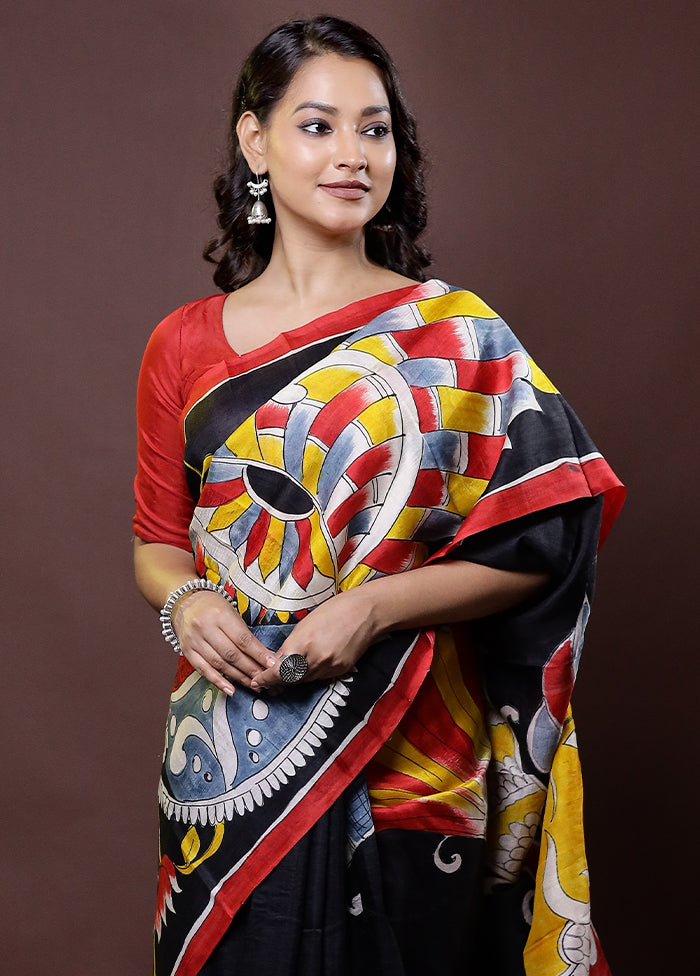 Cream Printed Pure Silk Saree Without Blouse Piece