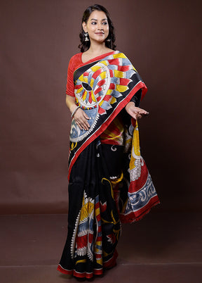 Cream Printed Pure Silk Saree Without Blouse Piece