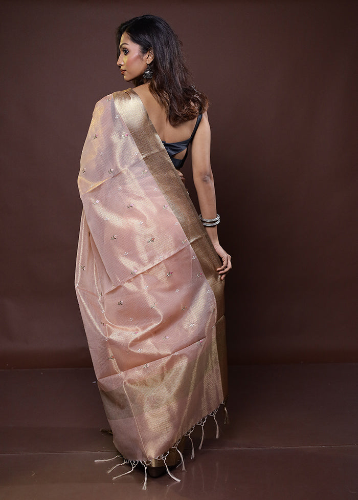 Pink Kota Cotton Saree With Blouse Piece