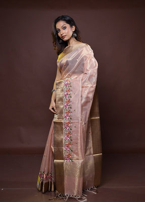 Pink Kota Cotton Saree With Blouse Piece