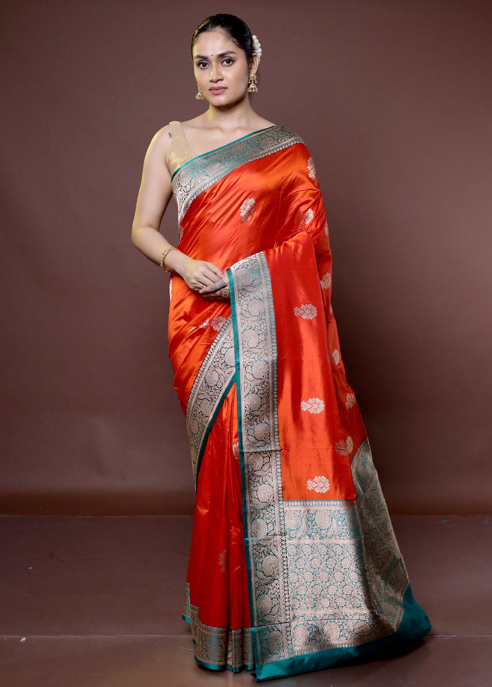 Pink Handloom Katan Pure Silk Saree With Blouse Piece