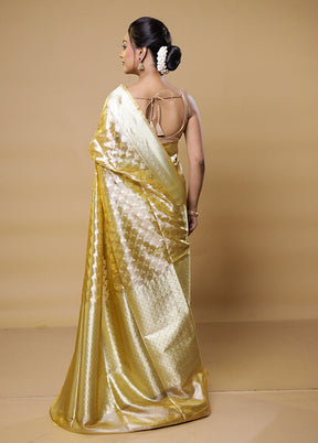 Gold Tissue Silk Saree With Blouse Piece