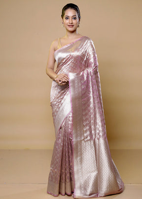 Purple Tissue Silk Saree With Blouse Piece