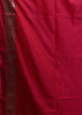 Pink Katan Silk Saree With Blouse Piece