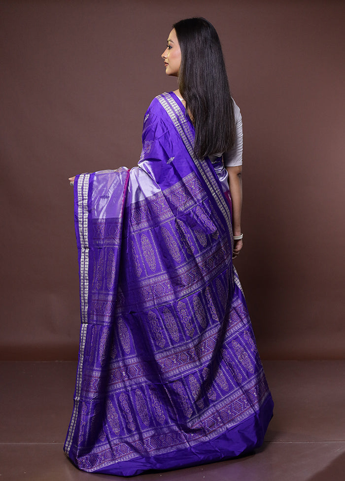 Multicolor Handloom Bomkai Pure Silk Saree With Blouse Piece