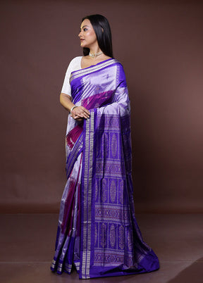 Multicolor Handloom Bomkai Pure Silk Saree With Blouse Piece