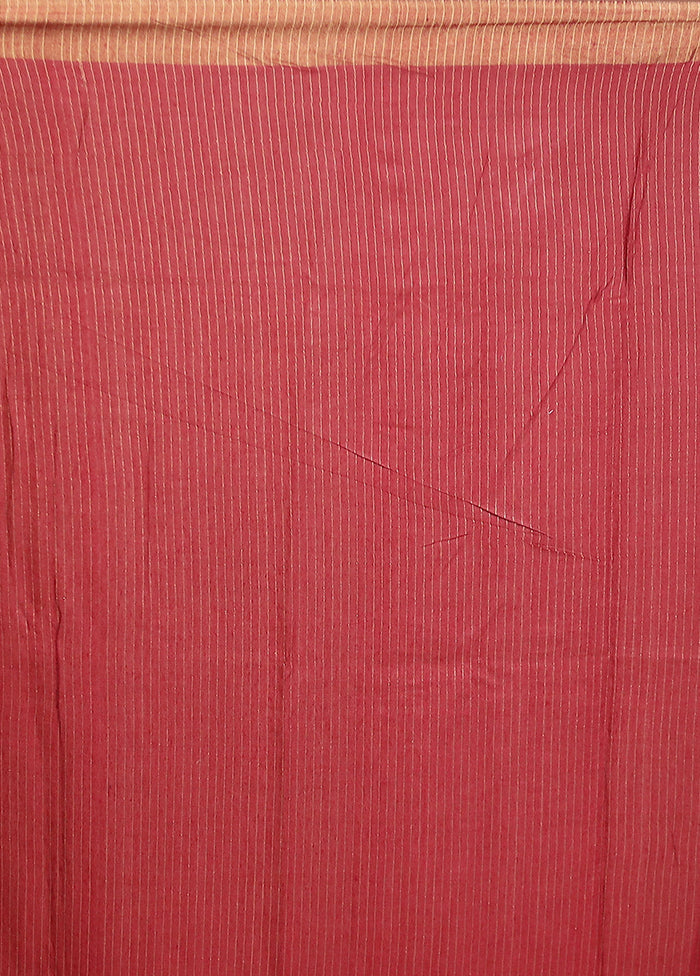 Purple Handloom Tussar Pure Silk Saree With Blouse Piece