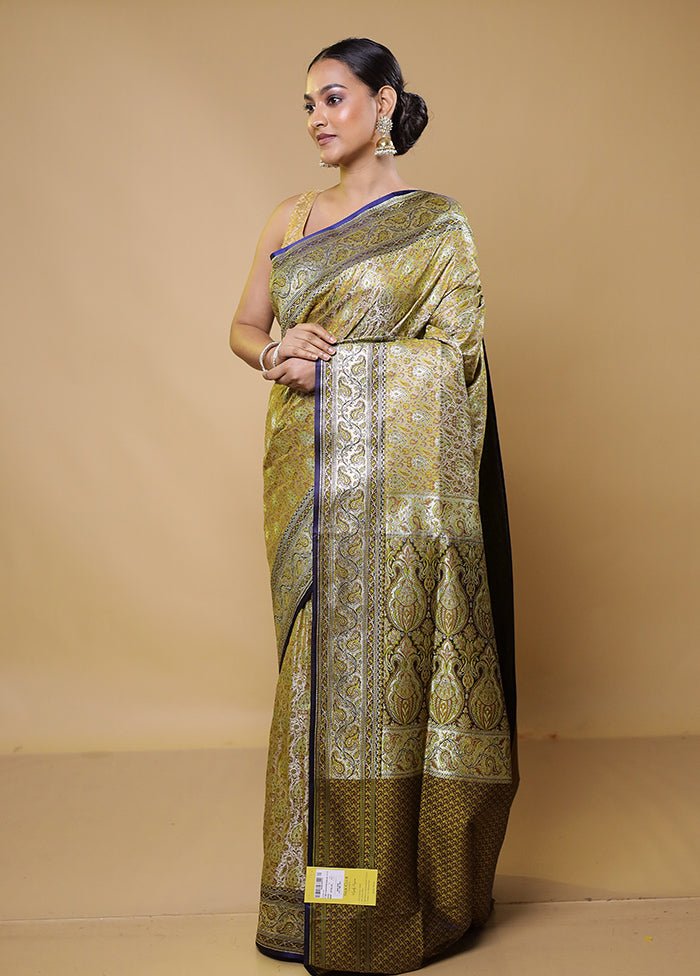 Cream Tanchoi Silk Saree With Blouse Piece