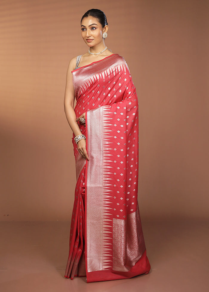 Red Georgette Saree With Blouse Piece