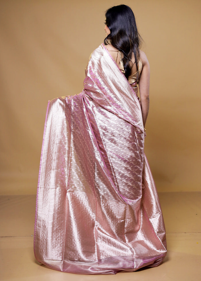 Purple Tissue Silk Saree With Blouse Piece