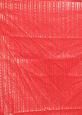 Red Banarasi Silk Saree With Blouse Piece