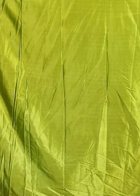 Green Dupion Silk Saree With Blouse Piece