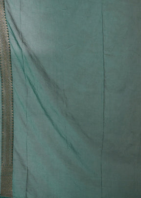 Green Georgette Saree With Blouse Piece