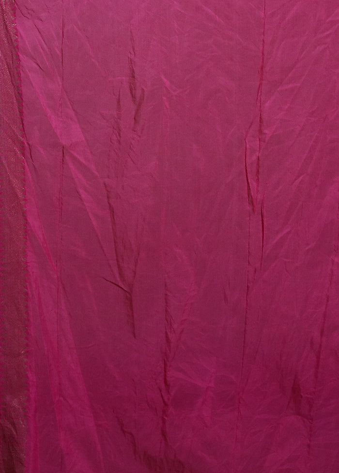 Pink Georgette Saree With Blouse Piece