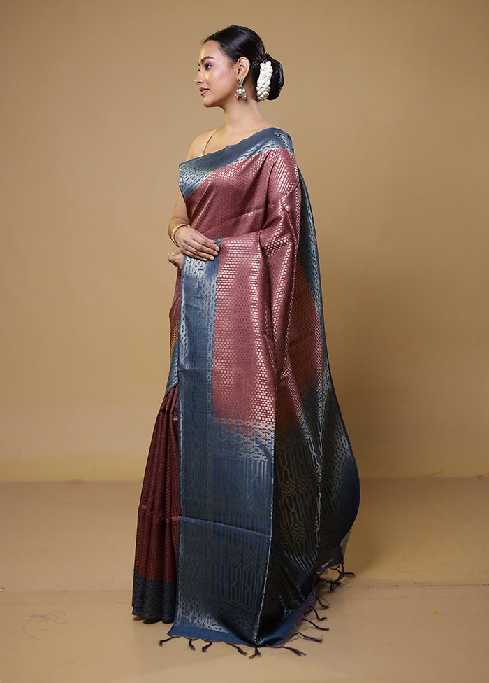 Pink Dupion Silk Saree With Blouse Piece