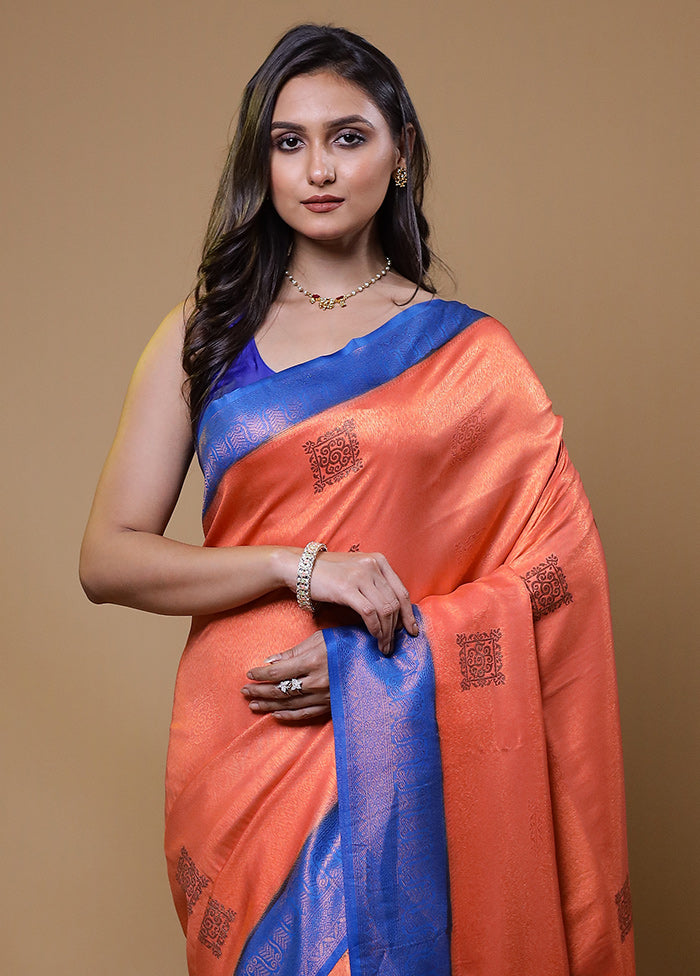 Pink Dupion Silk Saree With Blouse Piece