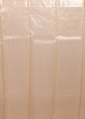 Cream Tissue Silk Saree With Blouse Piece
