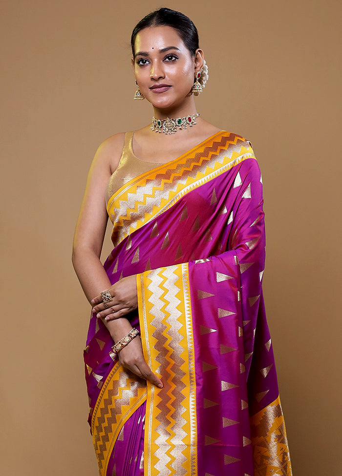 Pink Dupion Silk Saree With Blouse Piece