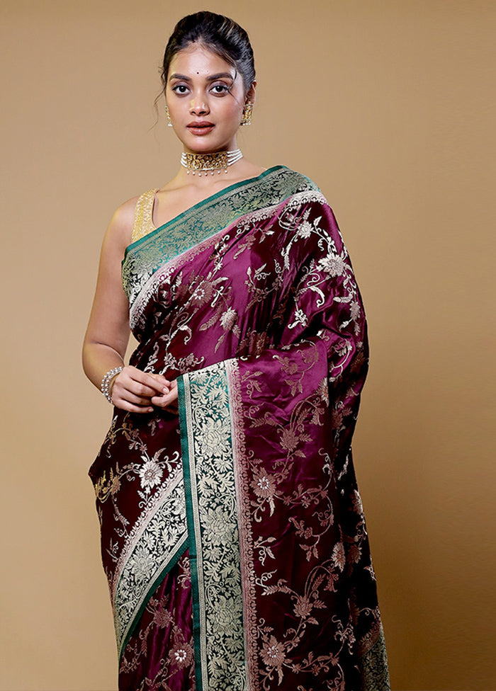 Pink Dupion Silk Saree With Blouse Piece