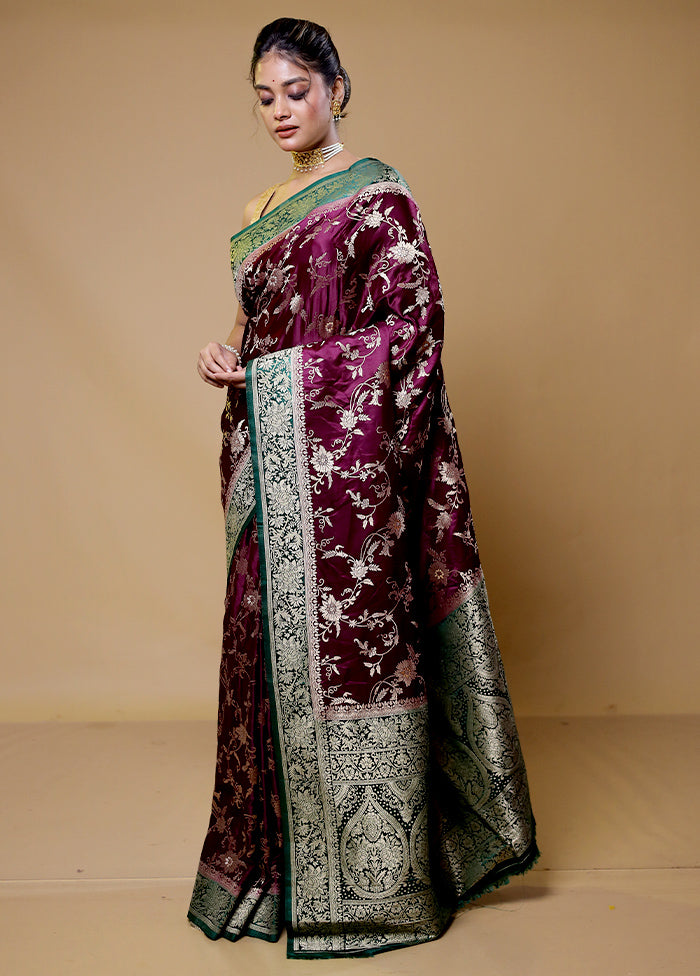 Pink Dupion Silk Saree With Blouse Piece