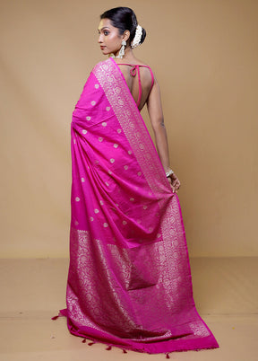 Pink Georgette Saree With Blouse Piece